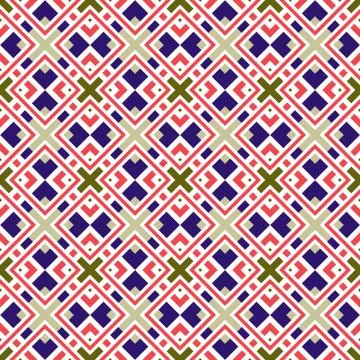 Seamless background image of vintage square frame cross geometry pattern. Stock Illustration