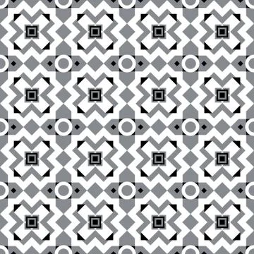 Seamless background image of vintage square cross geometry pattern. Stock Illustration