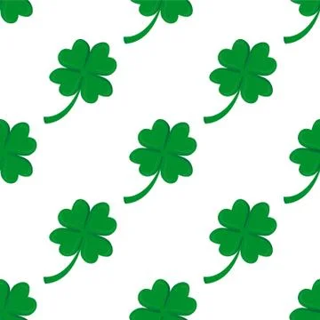 Seamless background, Irish clover Stock Illustration