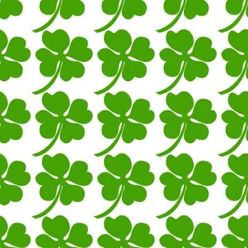 Seamless background, Irish clover Stock Illustration