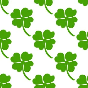 Seamless background, Irish clover Stock Illustration
