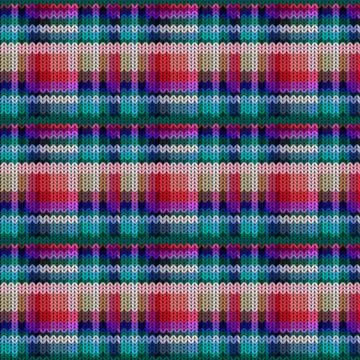 Seamless background with a knitted texture, imitation of wool. Multicolored d Stock Illustration