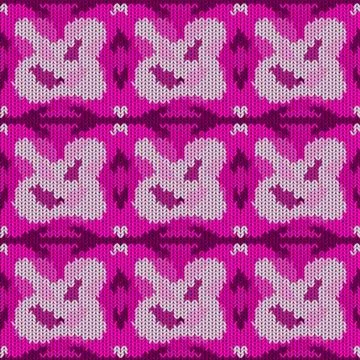 Seamless background with a knitted texture, imitation of wool. A variety of d Stock Illustration