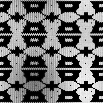 Seamless background with a knitted texture, imitation of wool. A variety of d Stock Illustration