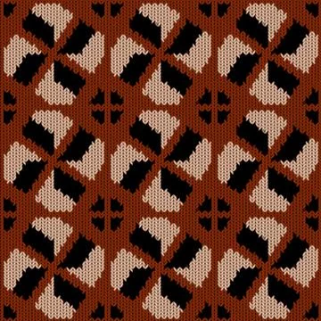 Seamless background with a knitted texture, imitation of wool. A variety of d Stock Illustration