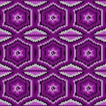 Seamless background with a knitted texture, imitation of wool. A variety of d Stock Illustration