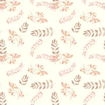 Seamless background with leaf doodles, bright background. Luxury pattern for Stock Illustration
