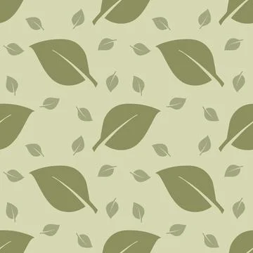 Seamless background with leaf doodles, bright background. Luxury pattern for Stock Illustration