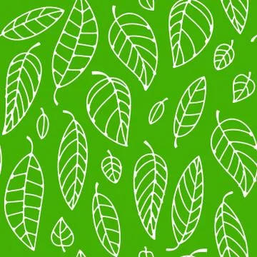 Seamless background with leaves Stock Illustration