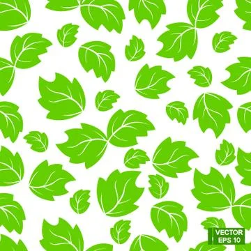 Seamless background with leaves Stockillustratie