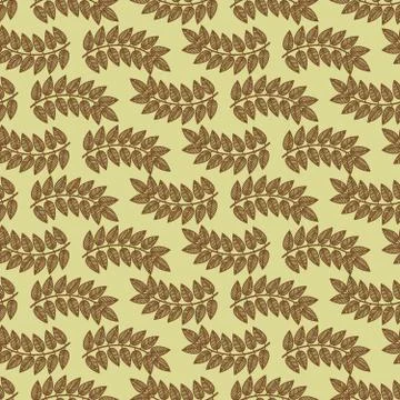 Seamless background with leaves. Vector illustration. Illustrazione stock