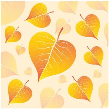 Seamless background from leaves, vector illustration. Stock Illustration