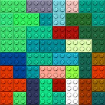 Seamless  background with Lego bricks Stock Illustration