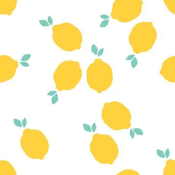 Seamless background with lemons Stock Illustration