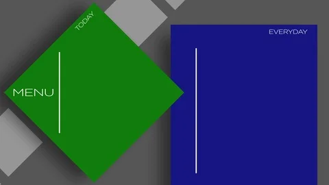 Seamless background loop for digital menu modern cafe green and blue Stock Footage 121093777