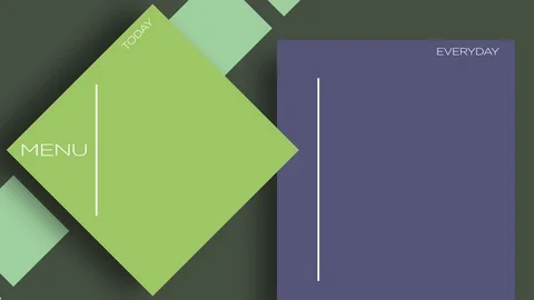 Seamless background loop for digital menu modern cafe greens Stockbeeldmateriaal 121093784