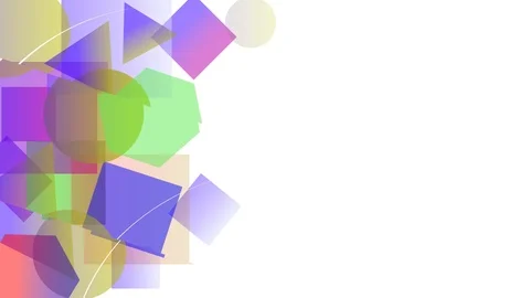 Seamless background loop for digital signage 2d shapes clear light Stock Footage 121093485