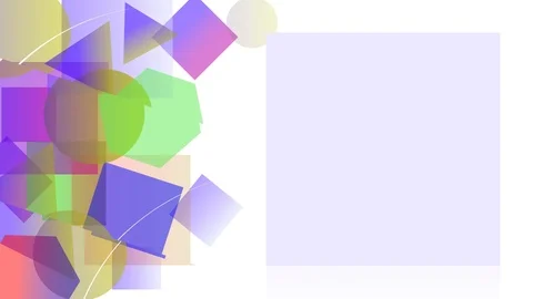 Seamless background loop for digital signage 2d shapes light large text box Stockbeeldmateriaal 121093519