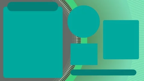 Seamless background loop for digital signage with mixed text blocks green Stockbeeldmateriaal 121093538