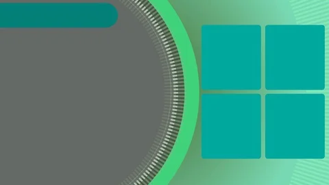 Seamless background loop for digital signage with four text blocks green Stockbeeldmateriaal 121093565