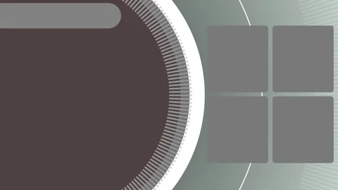 Seamless background loop for digital signage with four text blocks gray Stockbeeldmateriaal 121093653