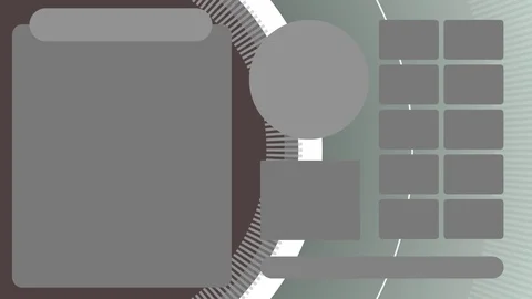 Seamless background loop for digital signage with multiple text blocks gray Stockbeeldmateriaal 121093695