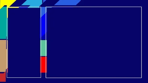 Seamless background loop for digital signage colorful two text panels Stockbeeldmateriaal 121093764