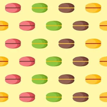 Seamless background with macaroons Illustrazione stock