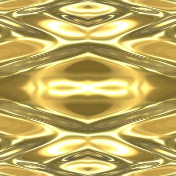The seamless background is made of liquid gold.  Illustrazione stock