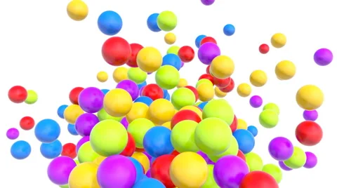 Seamless background of multicolored balls in abstract motion (FULL HD) Vídeos de archivo 42040055