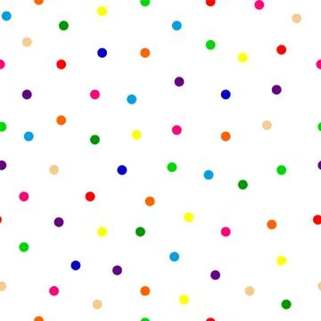 Seamless background of multicolored confetti round Stock Illustration