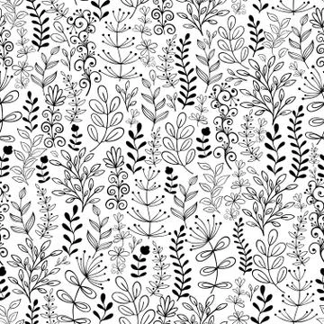 Seamless background nature style. Stock Illustration