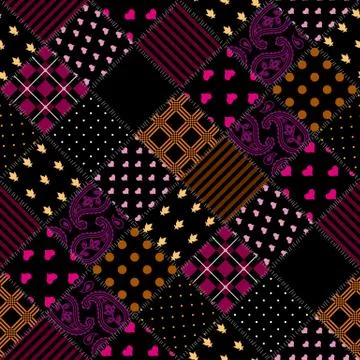 Seamless background of oblique patchwork イラスト素材
