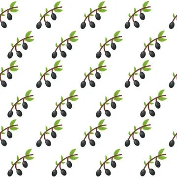 Seamless background with olives イラスト素材