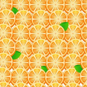 Seamless background with orange slices. Vector illustration. Stockillustratie