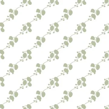 Seamless background with organic nature elements. Elegant minimal-style flo.. 스톡 일러스트