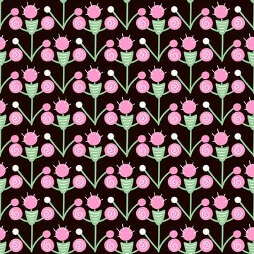 Seamless background with organic nature elements. Elegant minimal-style flo.. 스톡 일러스트