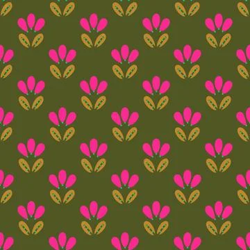 Seamless background with organic nature elements. Elegant minimal-style flo.. Stock Illustration