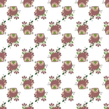 Seamless background with organic nature elements. Elegant minimal-style flo.. Stockillustratie