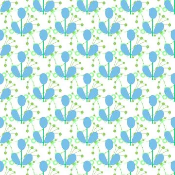 Seamless background with organic nature elements. Elegant minimal-style flo.. Stock Illustration