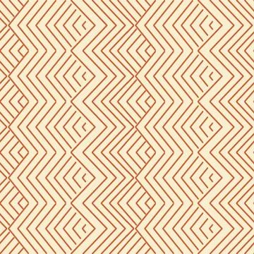 Seamless background oriental orange geometry check sawtooth cross line Stock Illustration