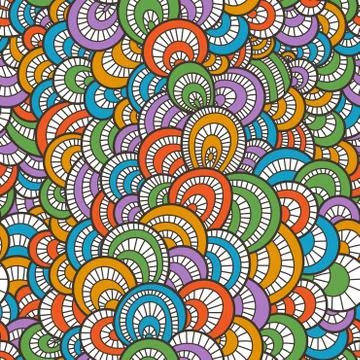 Seamless background of overlapping circles Stock Illustration