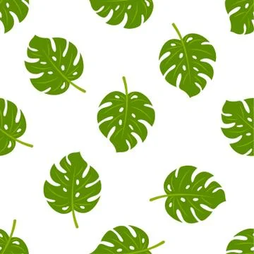 Seamless background of palm leaves Stock Illustration