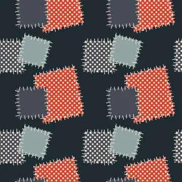 Seamless background with patches. Vector illustration. Illustrazione stock