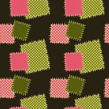 Seamless background with patches. Vector illustration. Stock Illustration