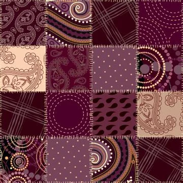 Seamless background patchwork Stockillustratie