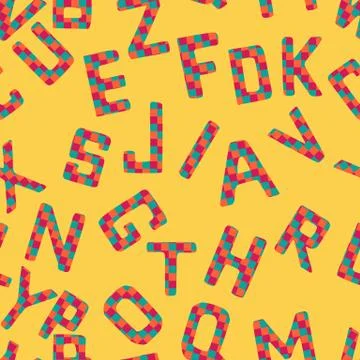 Seamless background pattern ABC. Stock Illustration