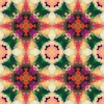 Seamless background pattern. Abstract geometric pattern in pixel art style. Illustrazione stock