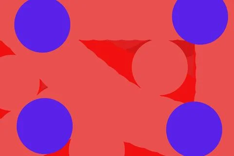 Seamless background pattern. Abstract geometric pattern in red and blue color Foto stock