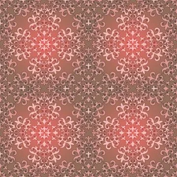 Seamless background pattern. Arabic floral motifs. Stock Illustration